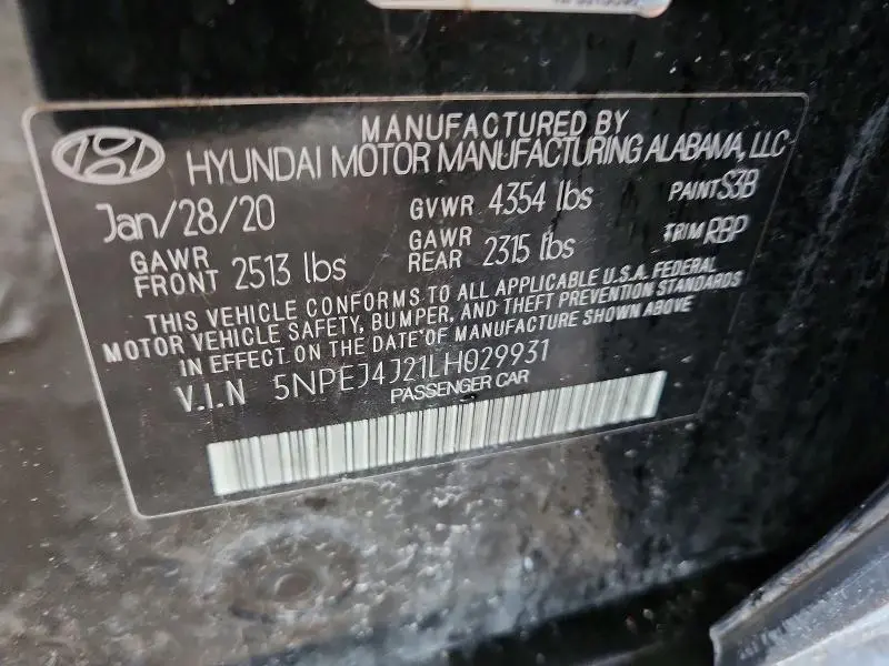 2020 HYUNDAI SONATA SEL PLUS  