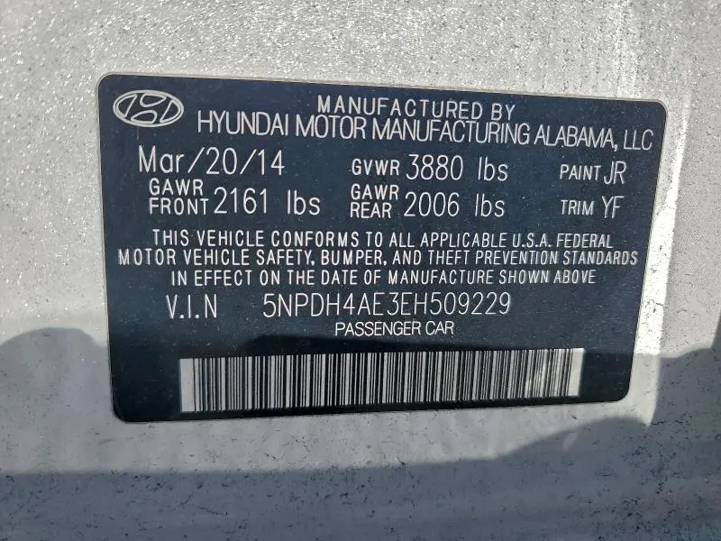 2014 HYUNDAI ELANTRA SE  