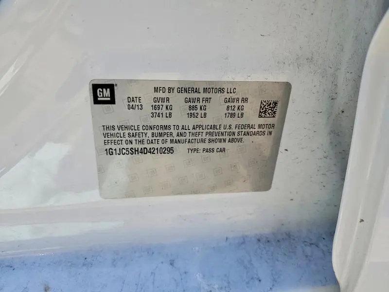 2013 CHEVROLET SONIC LT  