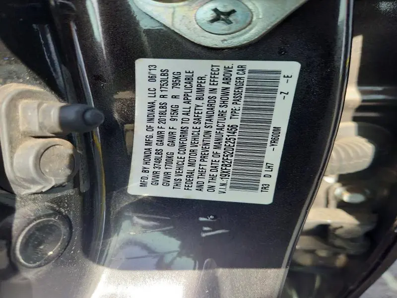 2013 HONDA CIVIC LX  