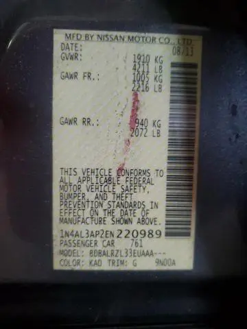 2014 NISSAN ALTIMA 2.5  