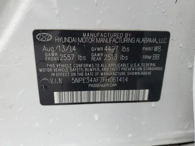 2015 HYUNDAI SONATA SPORT  