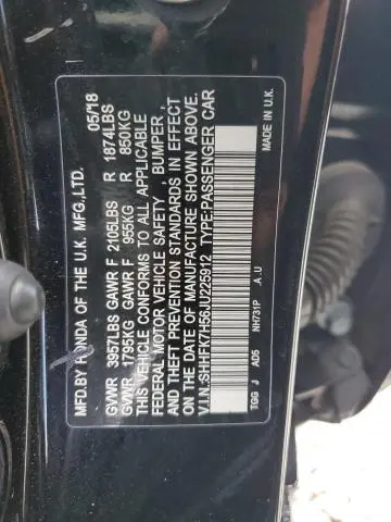 2018 HONDA CIVIC EX  