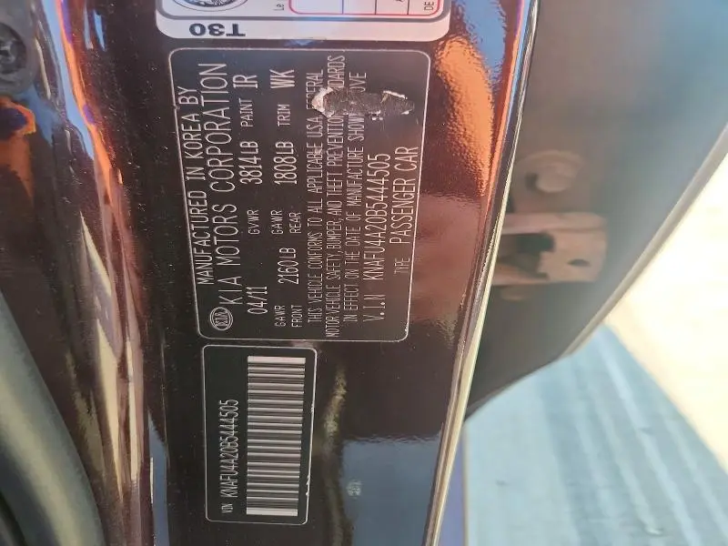 2011 KIA FORTE EX  