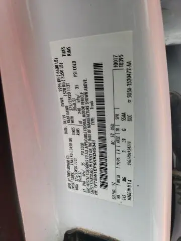 2019 FORD F150 SUPERCREW