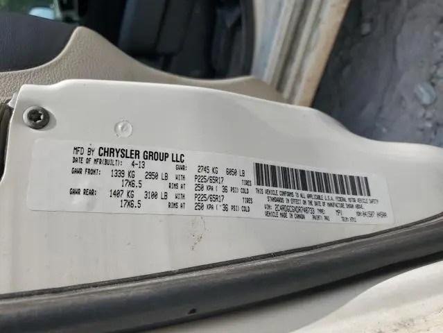 2013 DODGE GRAND CARAVAN SXT  