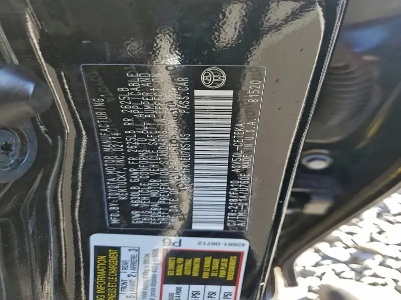 2014 TOYOTA CAMRY L  