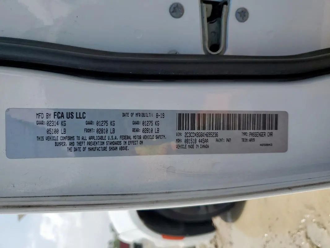 2019 DODGE CHARGER SXT  