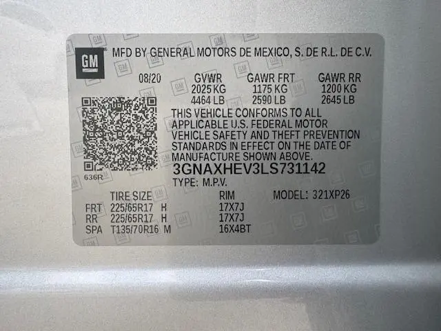 2020 CHEVROLET EQUINOX LS