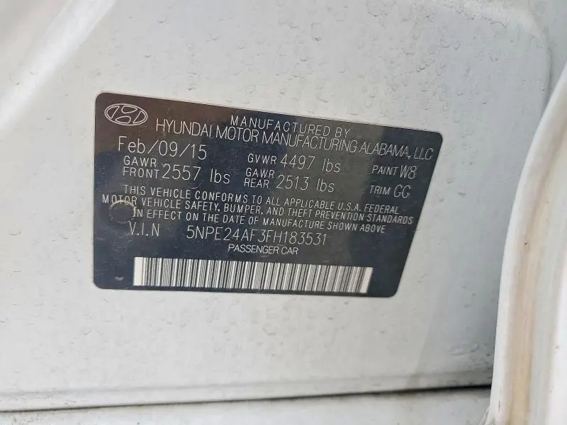 2015 HYUNDAI SONATA SE  