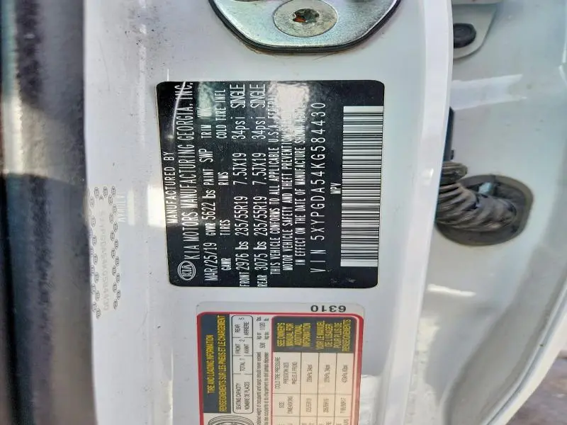 2019 KIA SORENTO S V6  