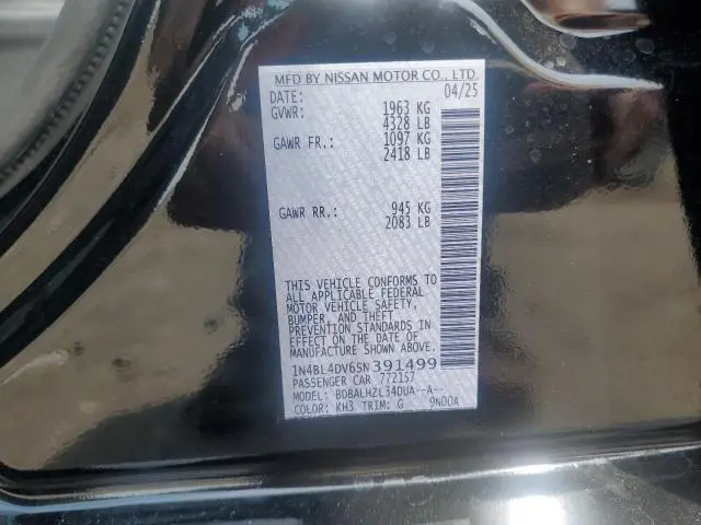 2025 NISSAN ALTIMA SV  