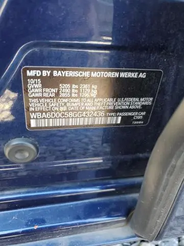 2016 BMW 640 I GRAN COUPE  