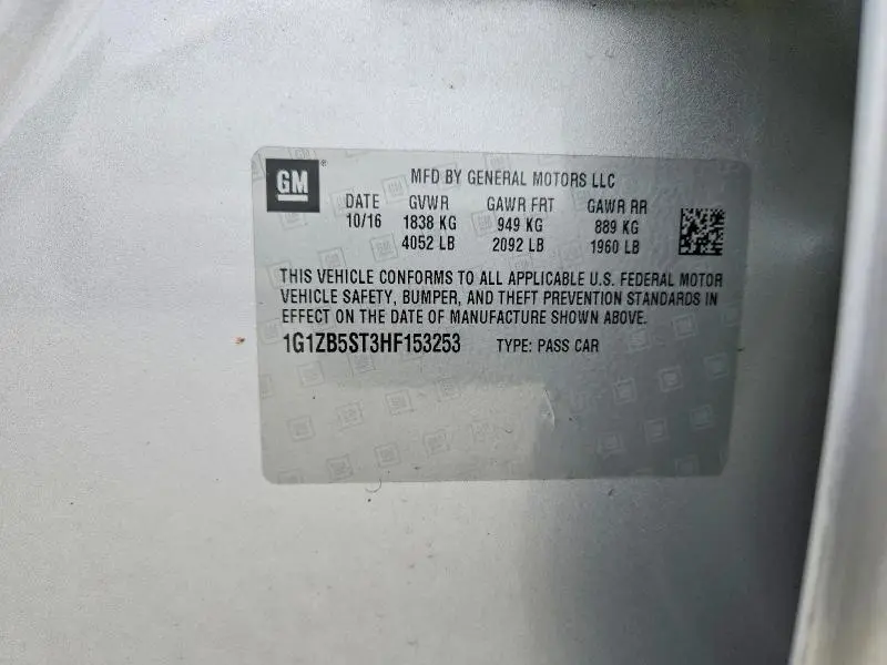 2017 CHEVROLET MALIBU LS  