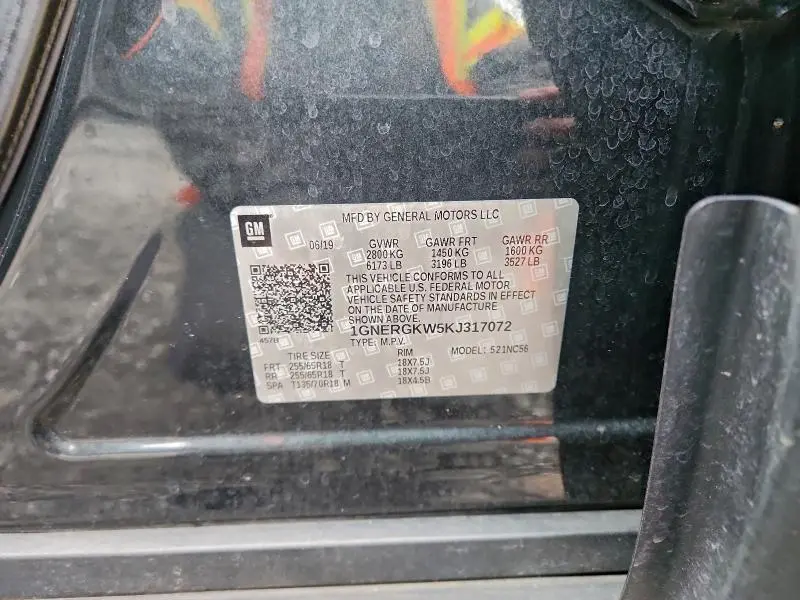 2019 CHEVROLET TRAVERSE LT  