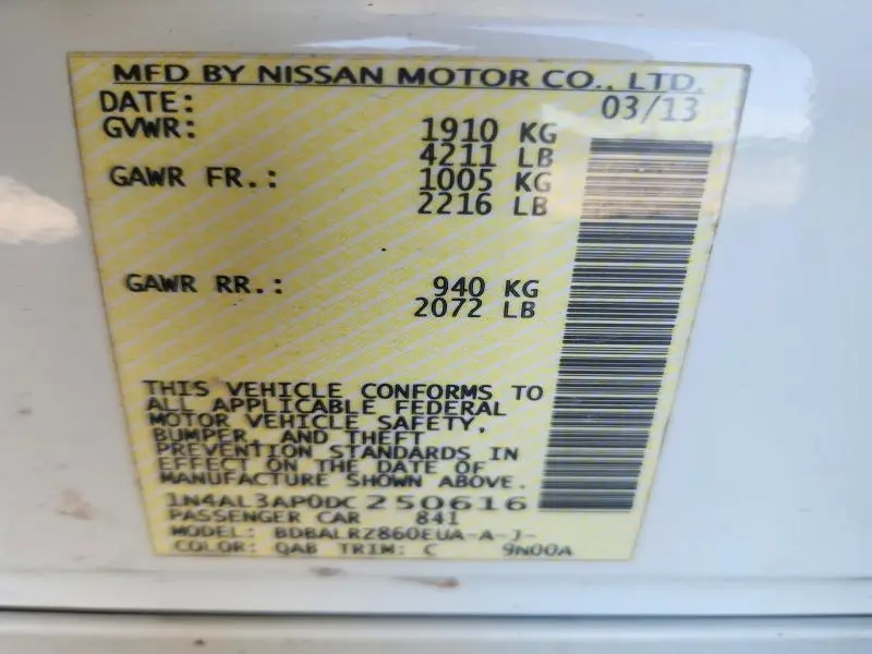 2013 NISSAN ALTIMA 2.5  
