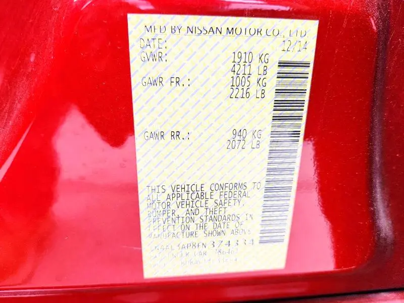 2015 NISSAN ALTIMA 2.5  