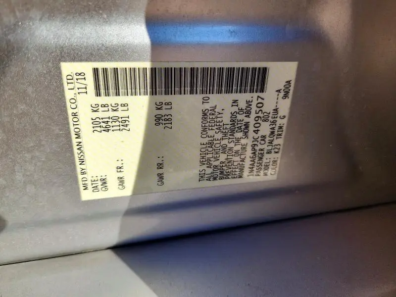 2018 NISSAN MAXIMA 3.5S  