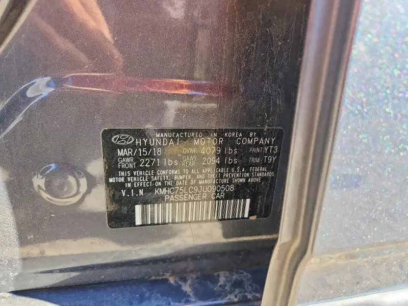 2018 HYUNDAI IONIQ SEL  