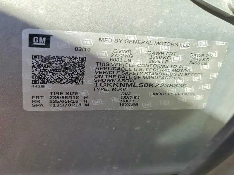 2019 GMC ACADIA SLT-1  