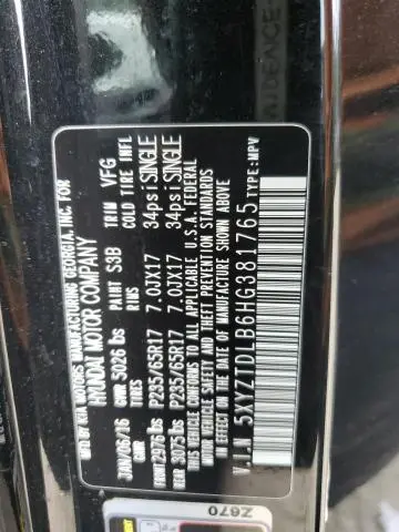 2017 HYUNDAI SANTA FE SPORT   