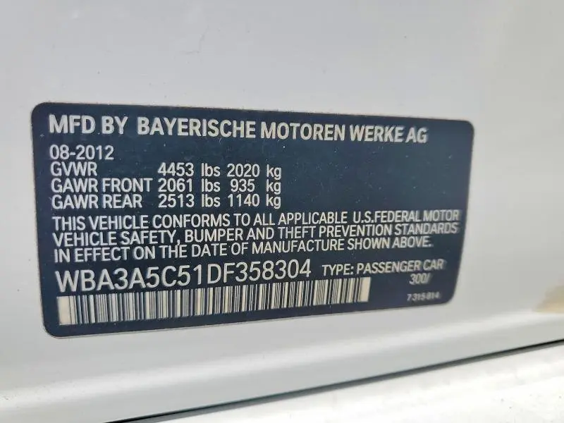 2013 BMW 328 I  