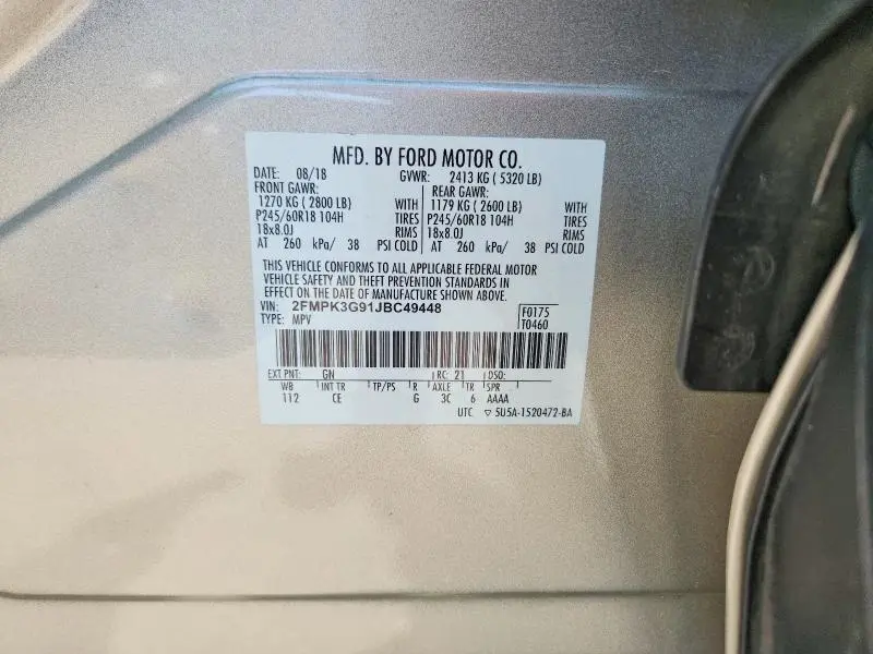 2018 FORD EDGE SE  