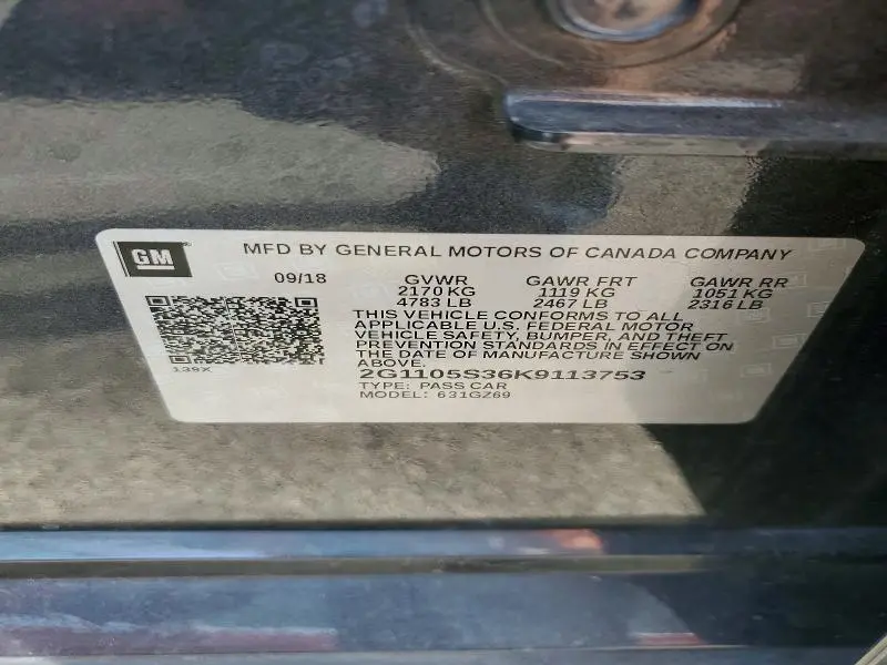 2019 CHEVROLET IMPALA PREMIER  