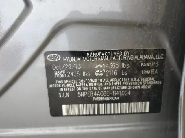 2014 HYUNDAI SONATA GLS  