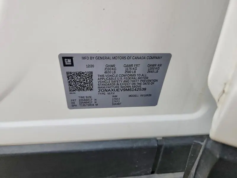 2021 CHEVROLET EQUINOX LT  