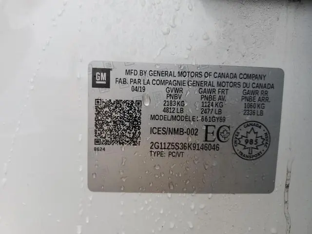 2019 CHEVROLET IMPALA LT  