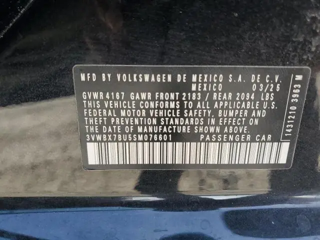 2025 VOLKSWAGEN JETTA SPORT  