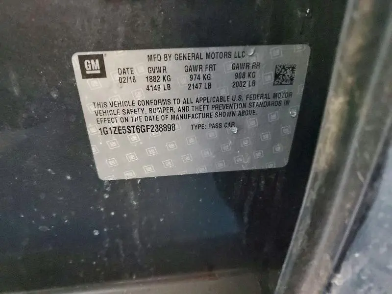 2016 CHEVROLET MALIBU LT  