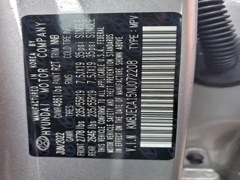 2022 HYUNDAI TUCSON LIMITED  