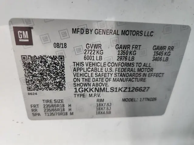 2019 GMC ACADIA SLT-1  