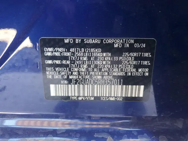 2024 SUBARU CROSSTREK PREMIUM  