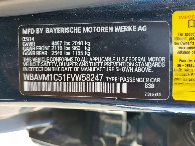2015 BMW X1 SDRIVE28I  