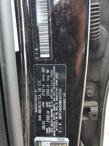 2021 KIA FORTE EX  