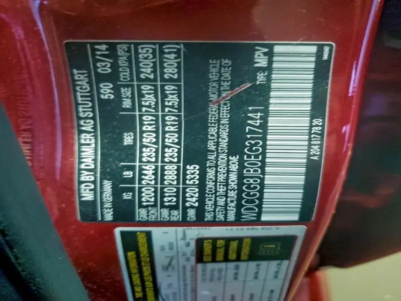 2014 MERCEDES-BENZ GLK 350 4MATIC  