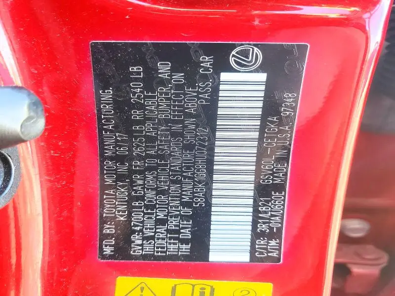 2017 LEXUS ES 350 BASE  