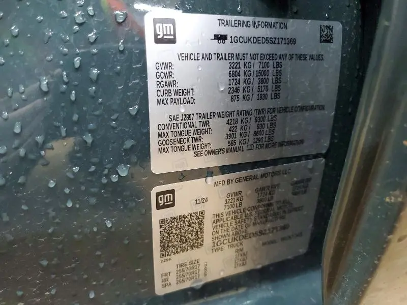 2025 CHEVROLET SILVERADO K1500 LT  