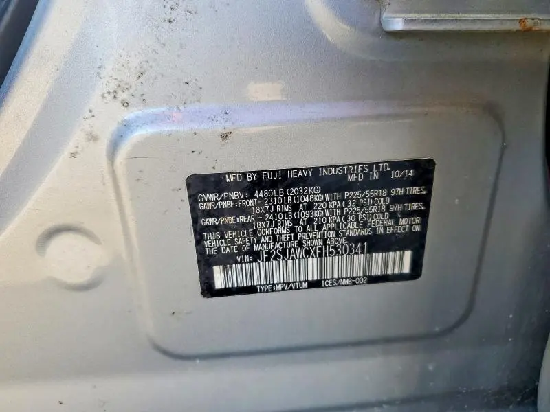 2015 SUBARU FORESTER 2.5I TOURING  