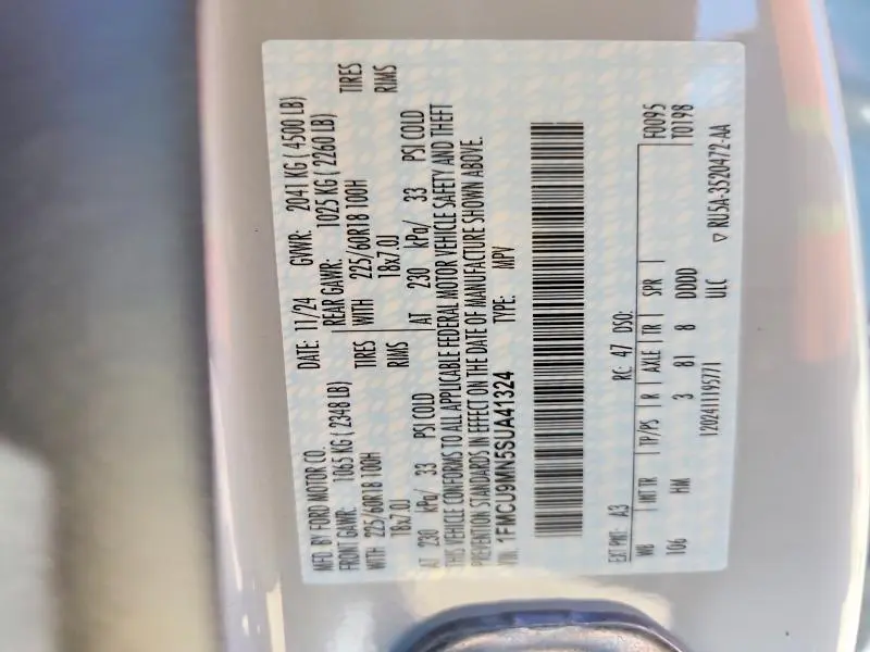 2025 FORD ESCAPE ST LINE  