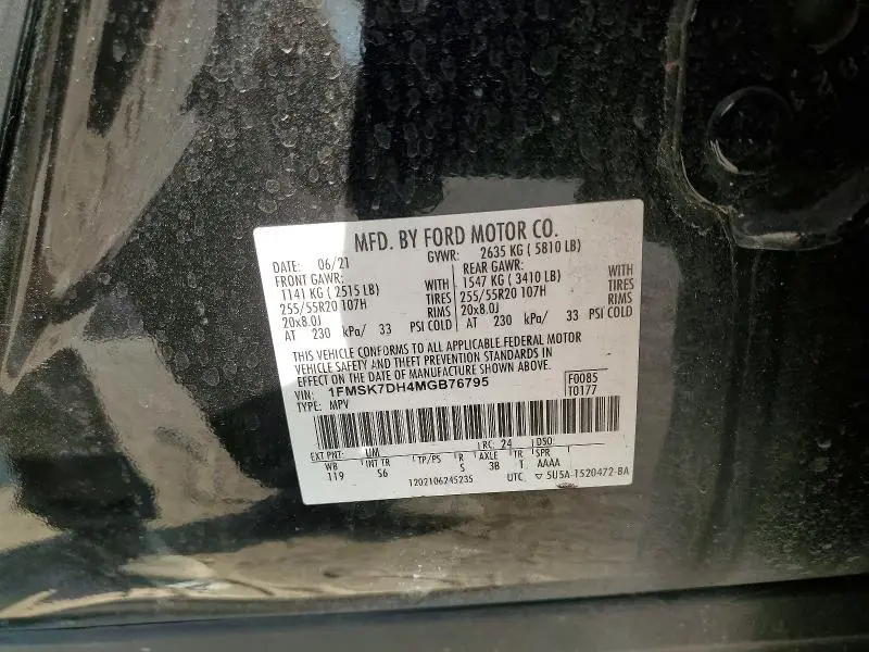 2021 FORD EXPLORER XLT  