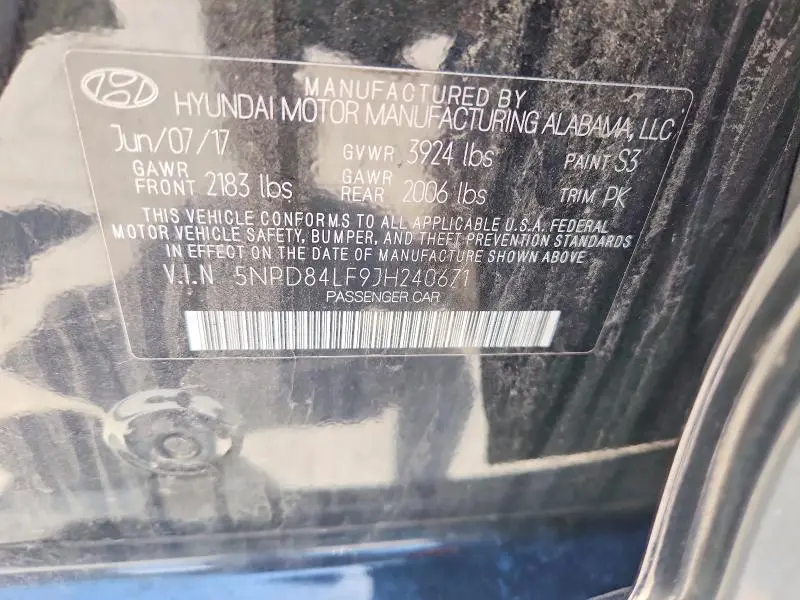 2018 HYUNDAI ELANTRA SEL  