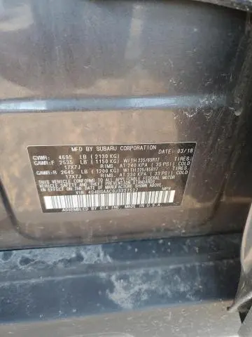 2018 SUBARU OUTBACK 2.5I  
