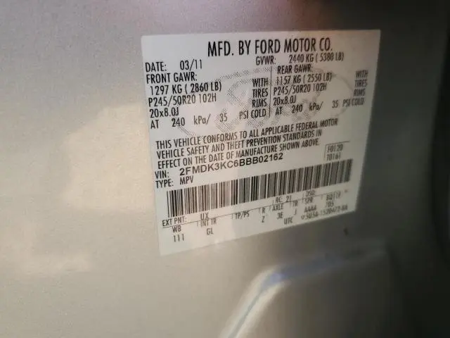 2011 FORD EDGE LIMITED  