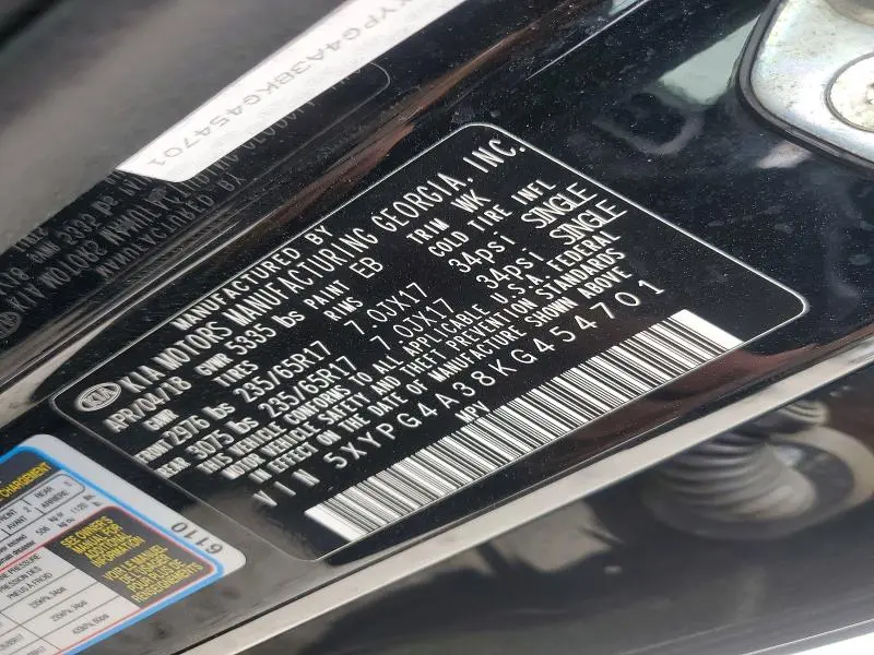 2019 KIA SORENTO LX  