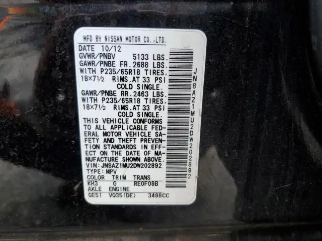 2013 NISSAN MURANO S