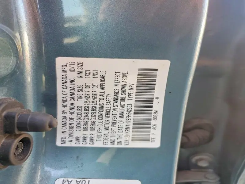 2015 HONDA CR-V EXL  